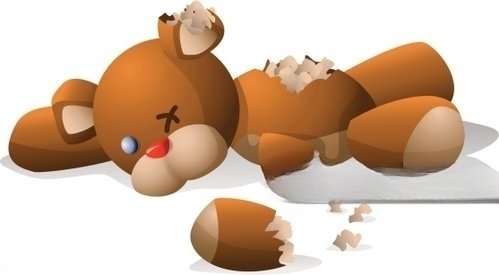 Image de peluche abimée